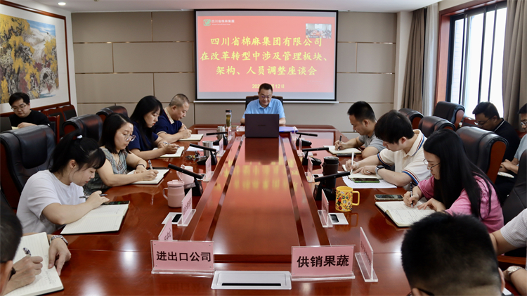 集團公司召開在改革轉型中涉及管理板塊、架構、人員調整座談會