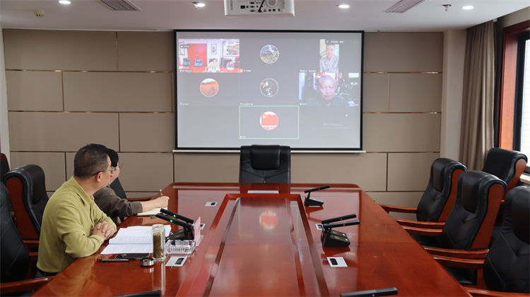 集團公司出席與上海向陽公益基金會、 供銷總社青島公司、國科凱信集團交流合作視頻會